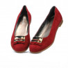 Damen-Ballerinas 674 rot Velours