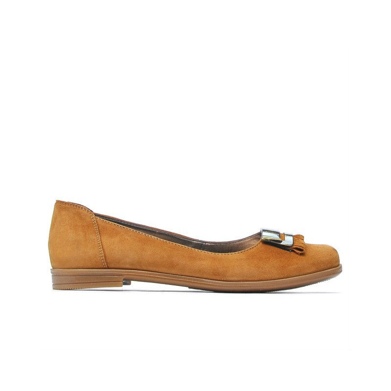 Damenballerinas 674 braun Velours