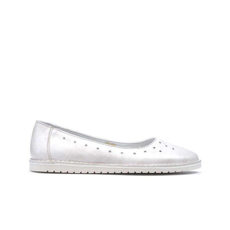 Damen Ballerinas 7004 beige Perlmutt