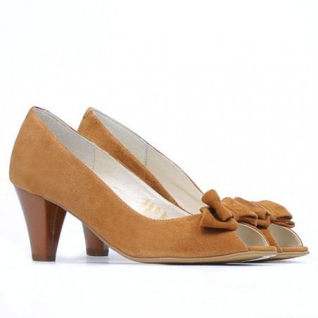 Damensandalen 1255 Kamel Antilopenleder