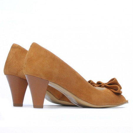 Damensandalen 1255 Kamel Antilopenleder