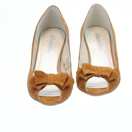 Damensandalen 1255 Kamel Antilopenleder