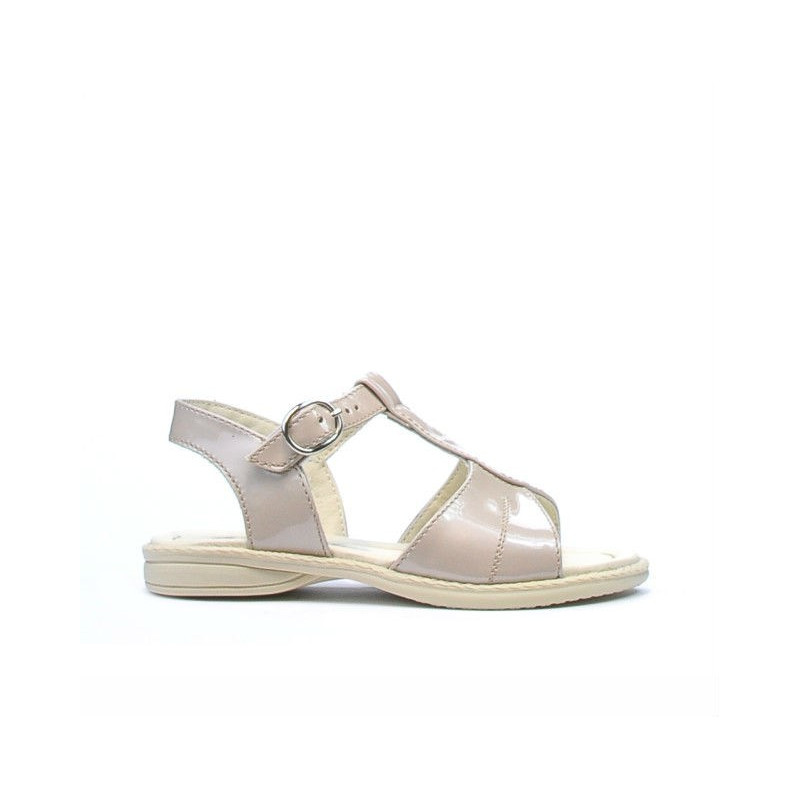 Kleinkinder Sandalen 40c Lack Beige Perlmutt