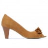Damensandalen 1255 Kamel Antilopenleder