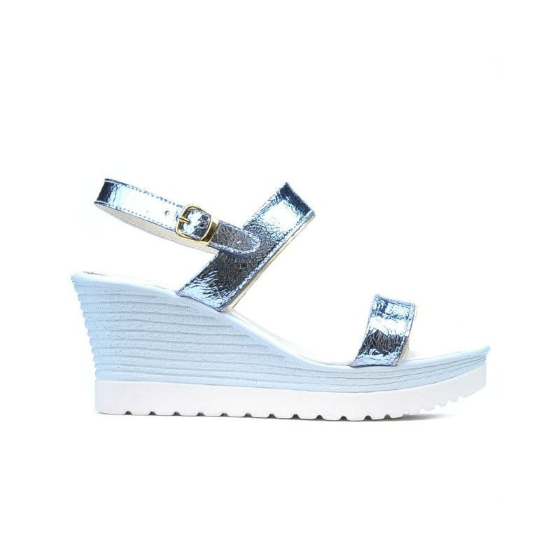 Damen Sandalen 5031 blau silber