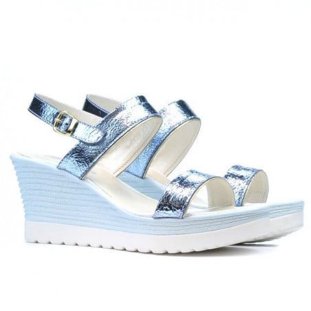 Damen Sandalen 5031 blau silber