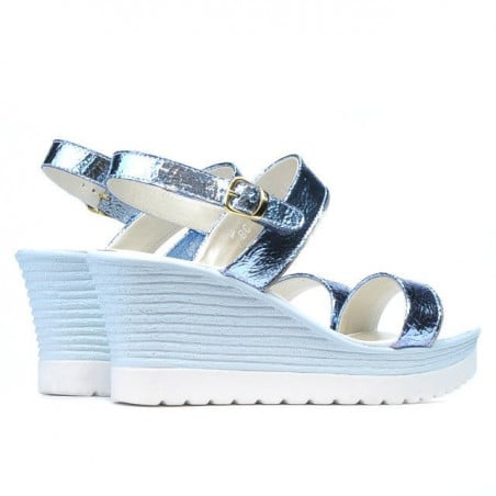 Damen Sandalen 5031 blau silber