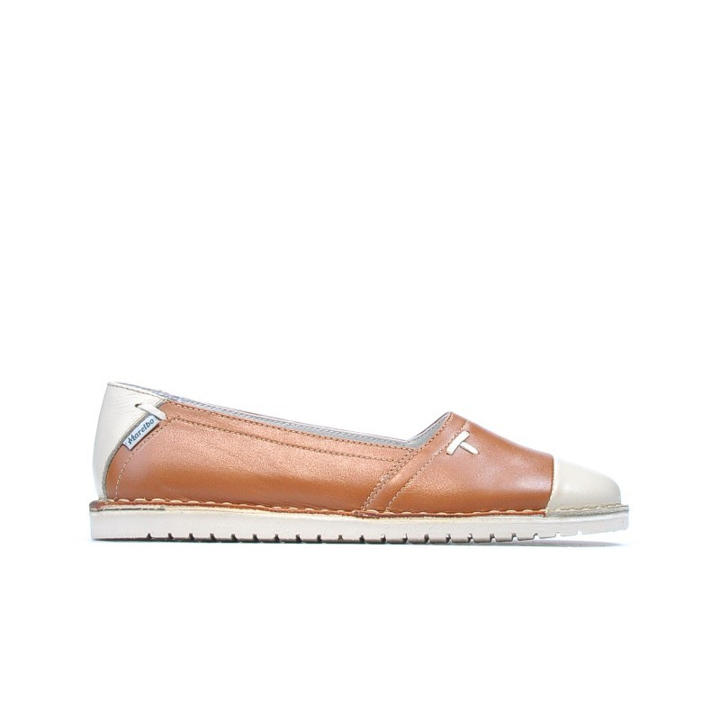 Damen-Ballerinas 7003 braun kombiniert