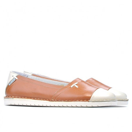 Damen-Ballerinas 7003 braun kombiniert