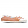 Damen-Ballerinas 7003 braun kombiniert