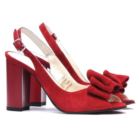 Damen Sandalen 1256 rot Antilope