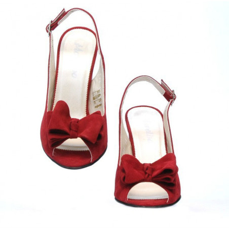 Damen Sandalen 1256 rot Antilope