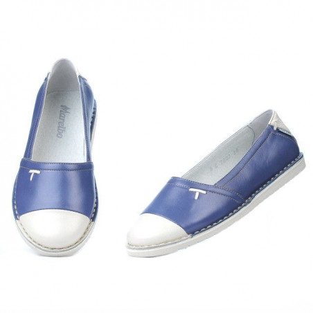 Damen-Ballerinas 7003 Blau-kombiniert