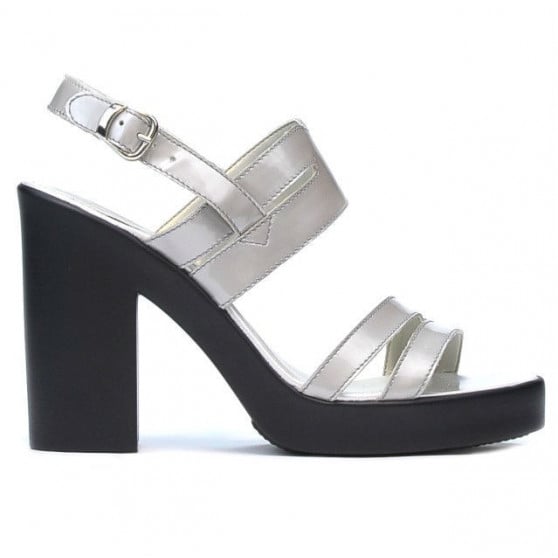 Damen Sandalen 5027 silber lackiert