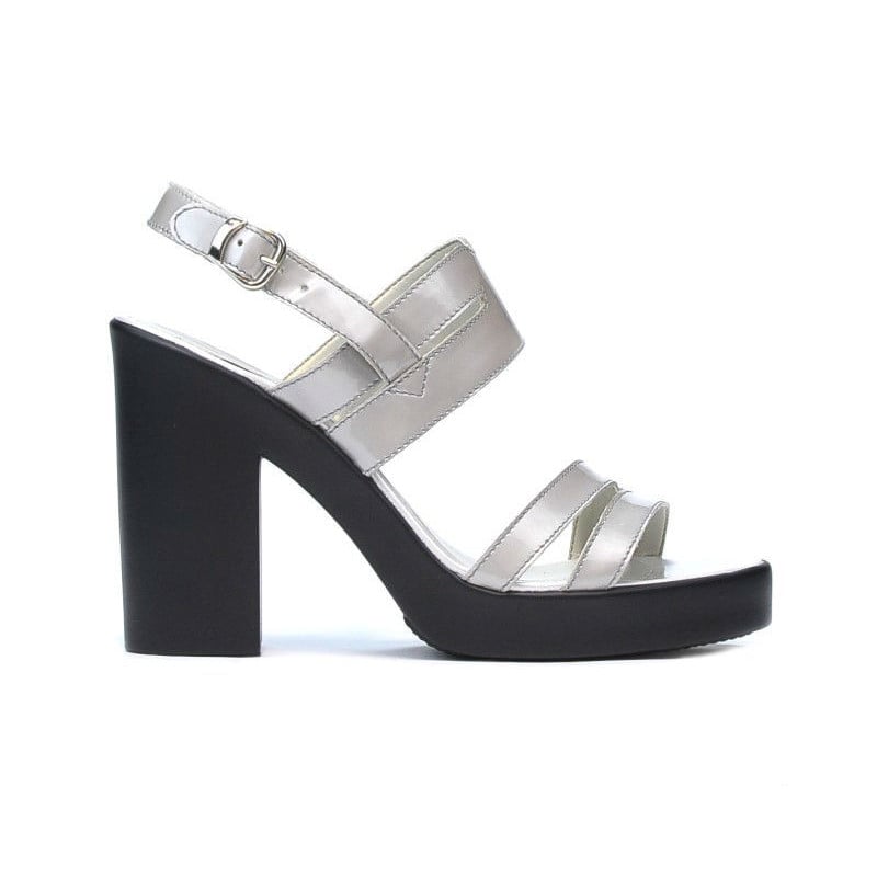 Damen Sandalen 5027 silber lackiert