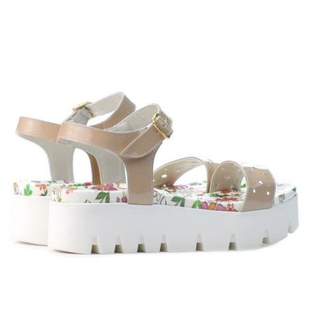 Damen Sandalen 5034 Lack Nude