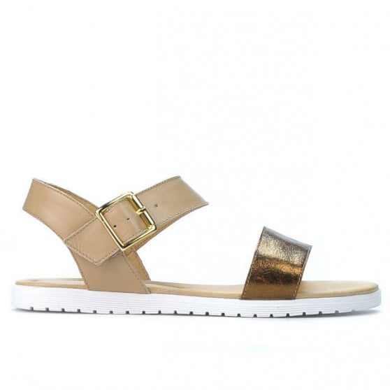 Damensandalen 5036 kupfer+beige Damensandalen 5036 kupfer+beige