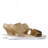 Damensandalen 5036 kupfer+beige