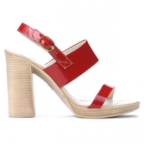 Damensandalen 5028 Lack Rot
