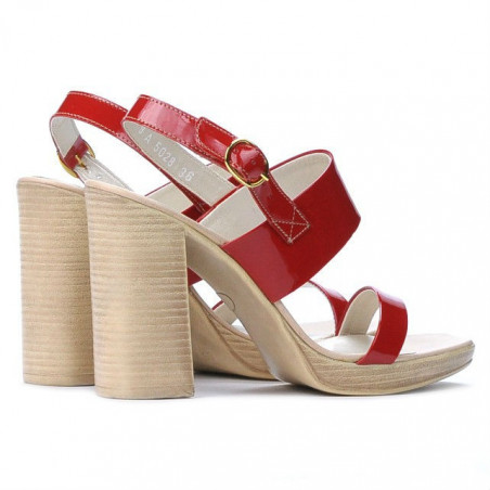 Damensandalen 5028 Lack Rot