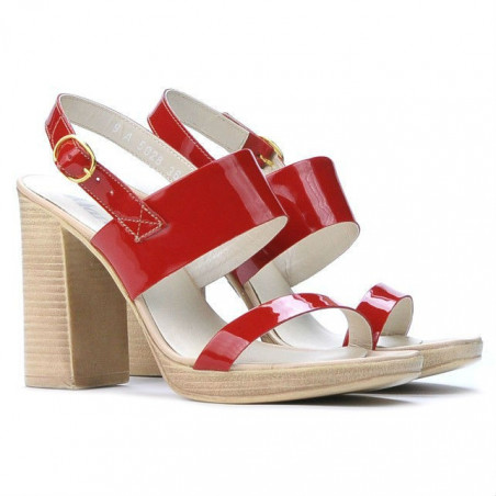 Damensandalen 5028 Lack Rot