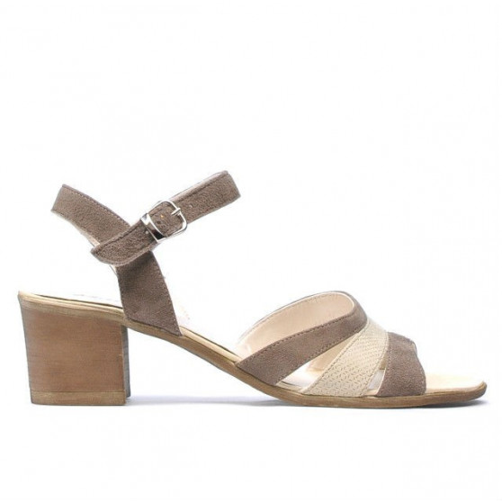 Damensandalen 5024 Veloursand kombiniert