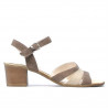 Damensandalen 5024 Veloursand kombiniert