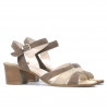 Damensandalen 5024 Veloursand kombiniert