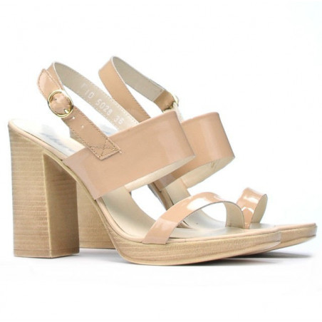 Damensandalen 5028 Lack Nude