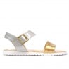 Damensandalen 5036 gold+silber
