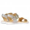 Damensandalen 5036 gold+silber
