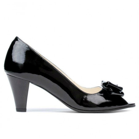 Damen Sandalen 1255 Lack Schwarz