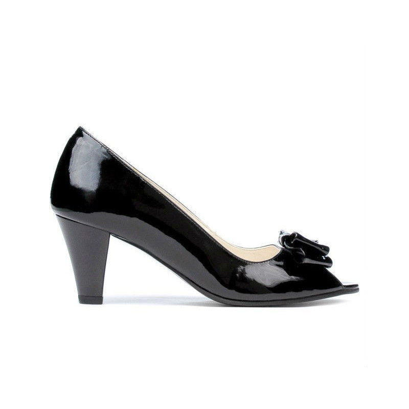 Damen Sandalen 1255 Lack Schwarz