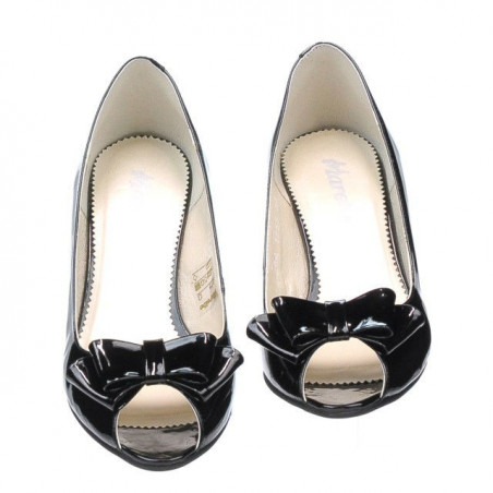 Damen Sandalen 1255 Lack Schwarz