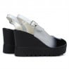 Damen-Sandalen 5026 schwarz+weiß