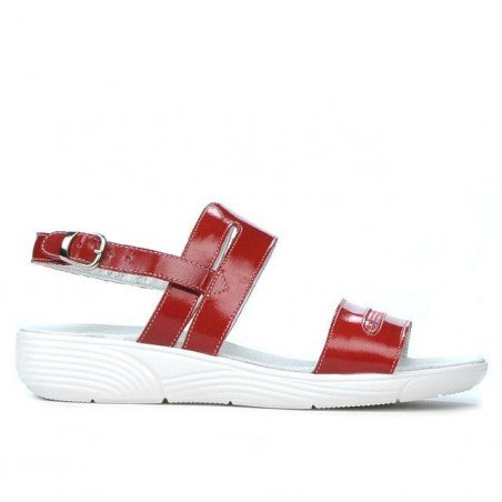 Damen-Sandalen 5035 rotes Lackleder