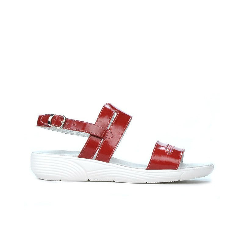 Damen-Sandalen 5035 rotes Lackleder