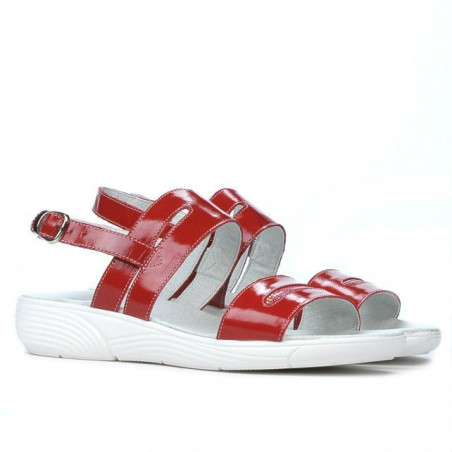 Damen-Sandalen 5035 rotes Lackleder