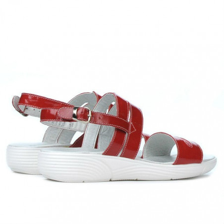 Damen-Sandalen 5035 rotes Lackleder