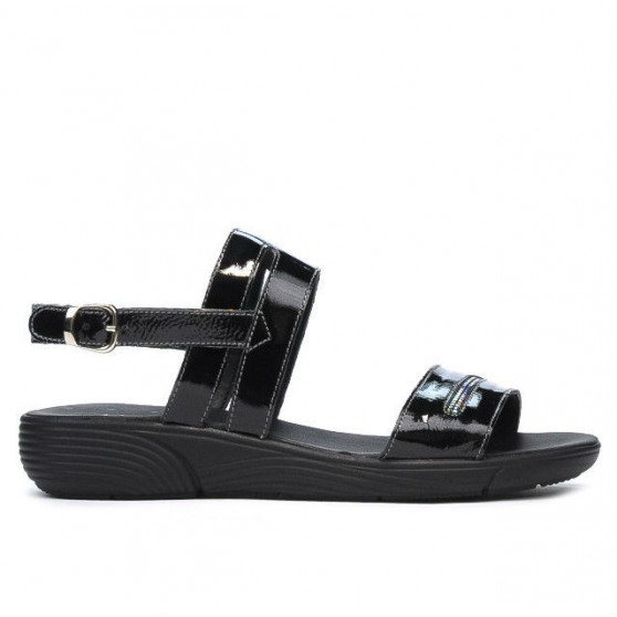 Damensandalen 5035 Lack schwarz Damensandalen 5035 Lack schwarz
