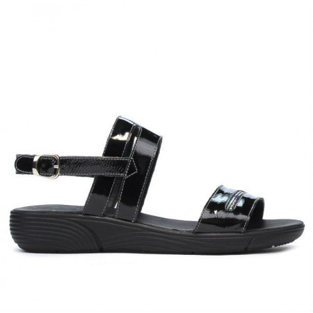 Damensandalen 5035 Lack schwarz