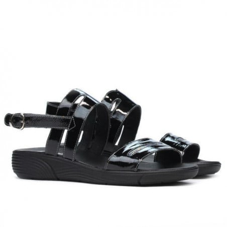 Damensandalen 5035 Lack schwarz