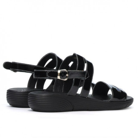 Damensandalen 5035 Lack schwarz