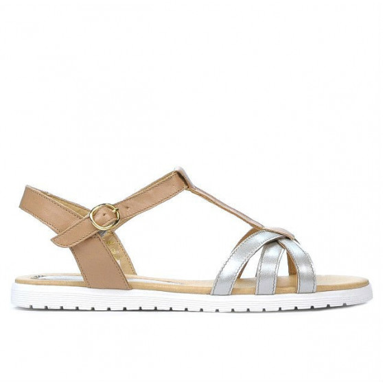 Damensandalen 5038 silber kombiniert