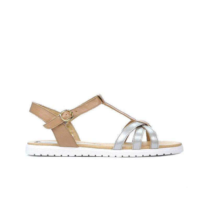 Damensandalen 5038 silber kombiniert