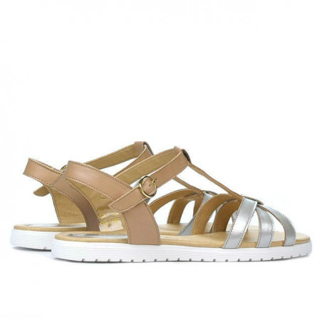 Damensandalen 5038 silber kombiniert