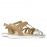 Damensandalen 5038 silber kombiniert