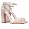 Damensandalen 1259 beige Lack Perlmutt