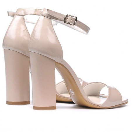 Damensandalen 1259 beige Lack Perlmutt