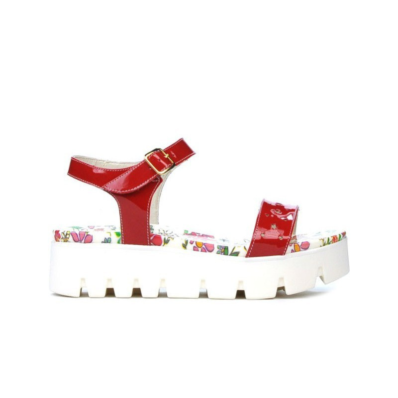 Damensandalen 5034 Lack Rot